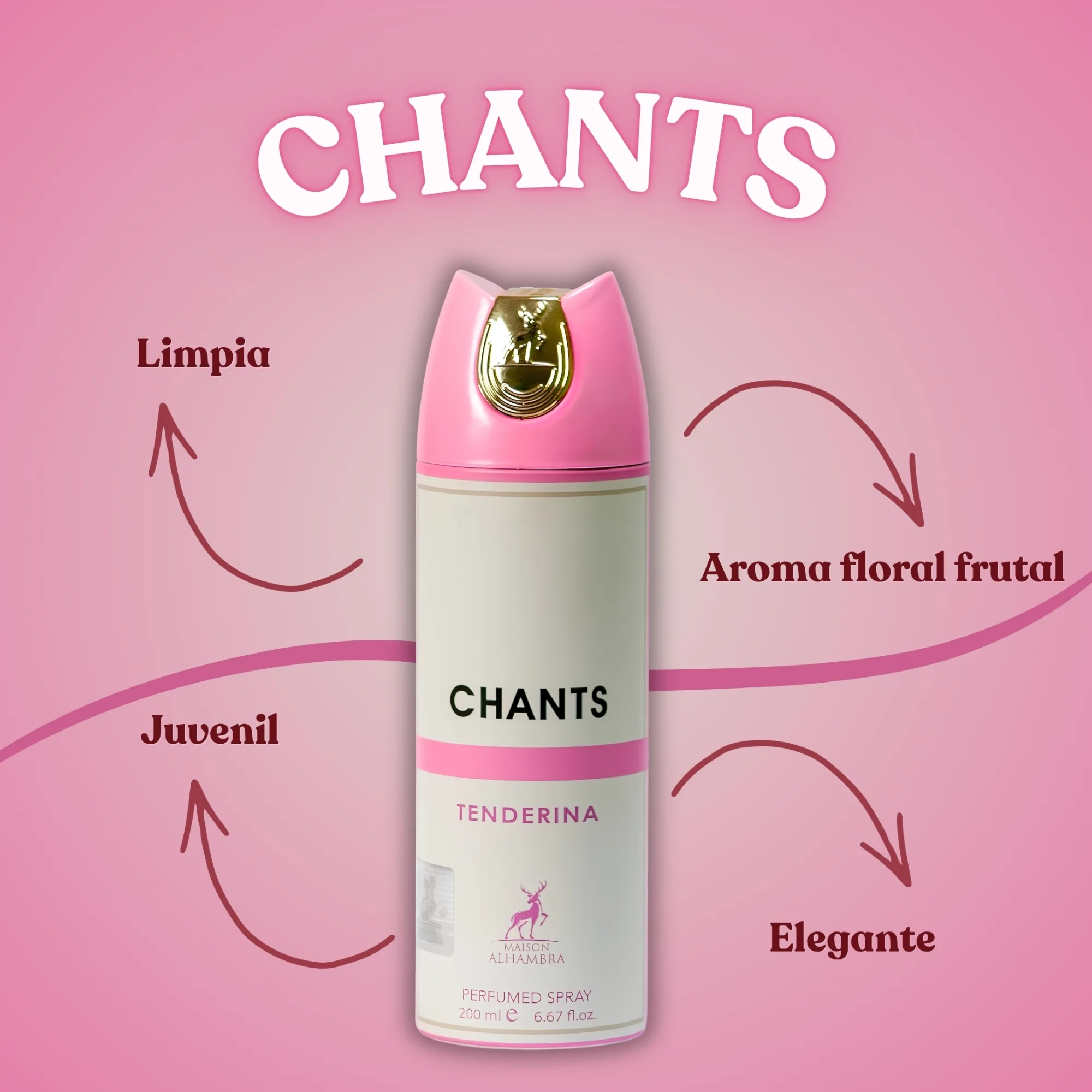 BODY SPRAY MAISON ALHAMBRA CHANTS TENDERINA de mujer - Imagen 3