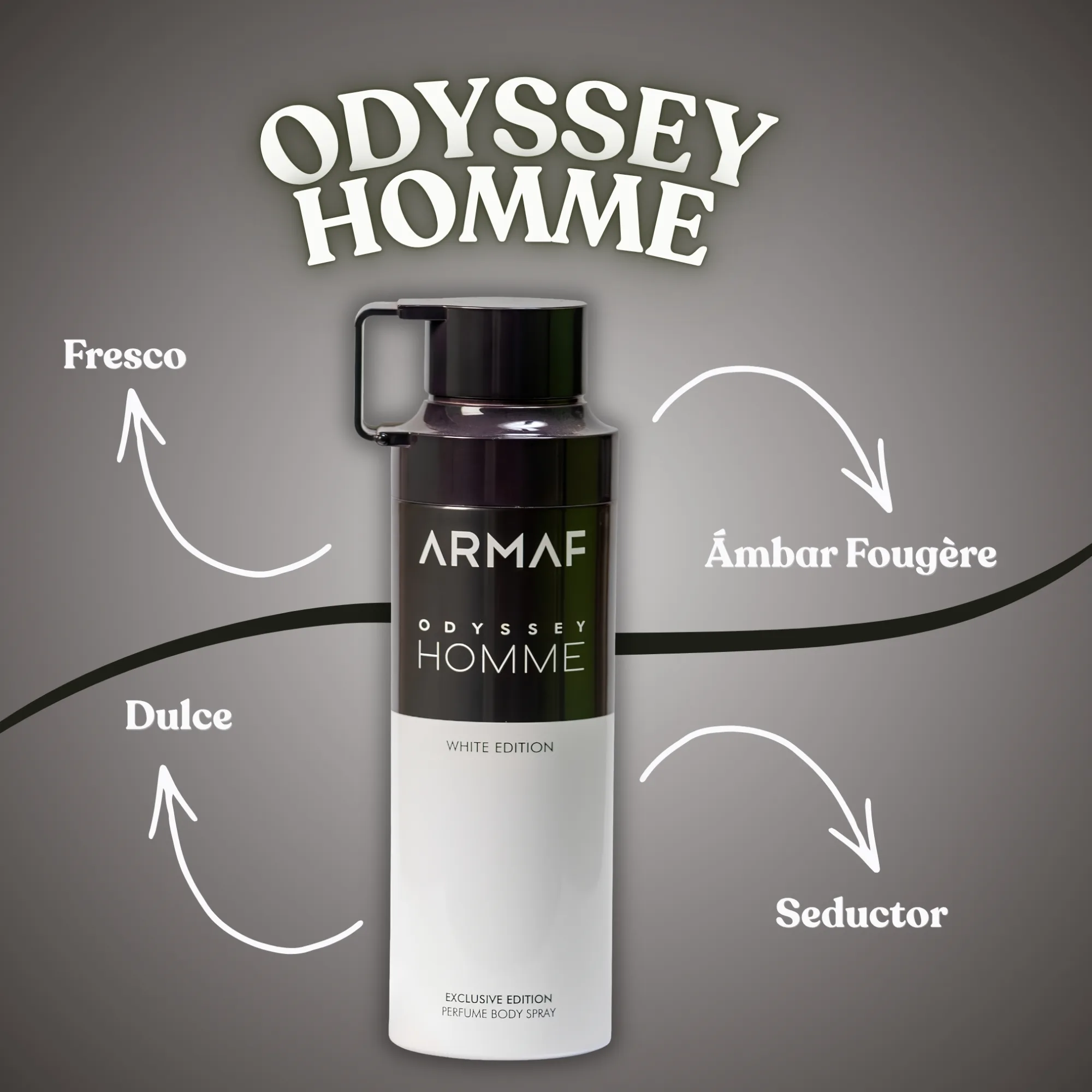 BODY SPRAY ARMAF HOMME White Edition PARA CABALLERO - Imagen 3
